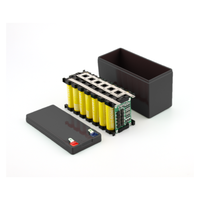 Boîtier de batterie noir 18650, boîte de batterie au lithium 12V 7Ah avec supports de plaques en nickel, panneau de protection 3S40A, coque ABS PC V0