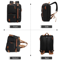 Sac à dos noir pour ordinateur portable de style business pour hommes, porte-documents de travail en feutre avec pochette pour ordinateur tablette, sac et étui