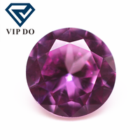 0,8 mm-12mm Brillant schliff Runds chliff 2 # rosa Rubin Korund Edelsteine synthetische runde Form 2 # rosa Korund Saphir Edelsteine