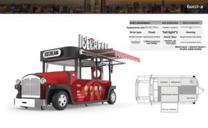 Carrito de Comida Eléctrico Multifuncional de Cuatro Ruedas, Carrito Móvil para Venta de Aperitivos Callejeros con Servicio de Té con Leche y Café - Product Image 2