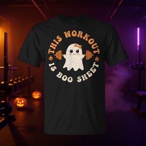 Ce t-shirt de fitness sur le thème de Halloween Ghost est un article indispensable pour l'entraînement. - Product Image 2