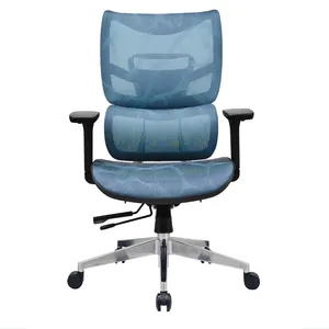 Luxury Commercial Furniture Full Mesh Seat Sliding Mechanism Reclining Ergonomic Office Chairs With Footrest