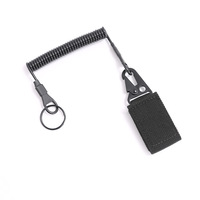 Ceinture tactique multifonctionnelle universelle pour l'extérieur, chaîne de taille anti-perte, porte-clés élastique à ressort