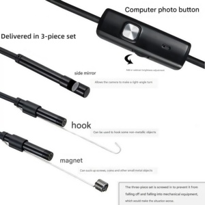 Cho Apple điện thoại di động nội soi HD Máy ảnh xe bảo trì động cơ đường ống phát hiện thăm dò thị giác phát hiện Artifact - Product Image 5