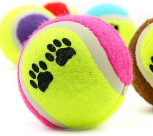 Ballons de tennis pour chiens personnalisés, mini, en coton écologique, couleurs pastel, avec empreintes de pattes, jouet interactif pour chien, vente chaude - Product Image 6