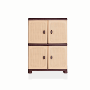 Durable Multifunctional Foldable <b>Storage</b> Box Plastic Stackable Container with Rattan Pattern for Home Office and Study Use - Product Image 1