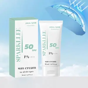 Crème solaire anti-âge hydratante à l'huile contrôlant la protection solaire spf 50 pour la peau du visage