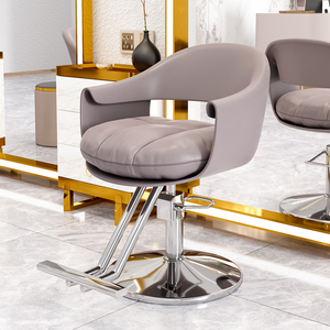 Sillón Profesional de Peluquería al por Mayor, Silla Elevadora de Acero Inoxidable Dorado para Salón de Belleza, Taburete de Corte para Estilistas - Product Image 4