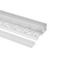 3213 Profilé en aluminium pour bande LED, installation encastrée avec bord unique, adapté aux murs en carrelage céramique