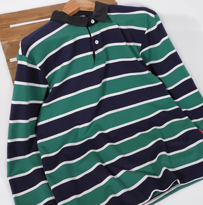 Marchio alla moda retrò stile College Jersey per la <span class=keywords><strong>Polo</strong></span> per i giovani grande motivo a righe a maniche lunghe primavera autunno lungo T-coppia T - Product Image 2