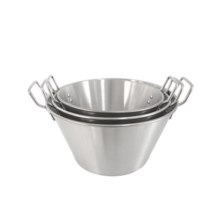Oem <span class=keywords><strong>Carnitas</strong></span> Cazo Mexicanos Pot Pan Wok Estufa de gas Quemador México Mexicano Triturado Cerdo Utensilios de cocina 201 Acero inoxidable Chef Lavabo - Product Image 1