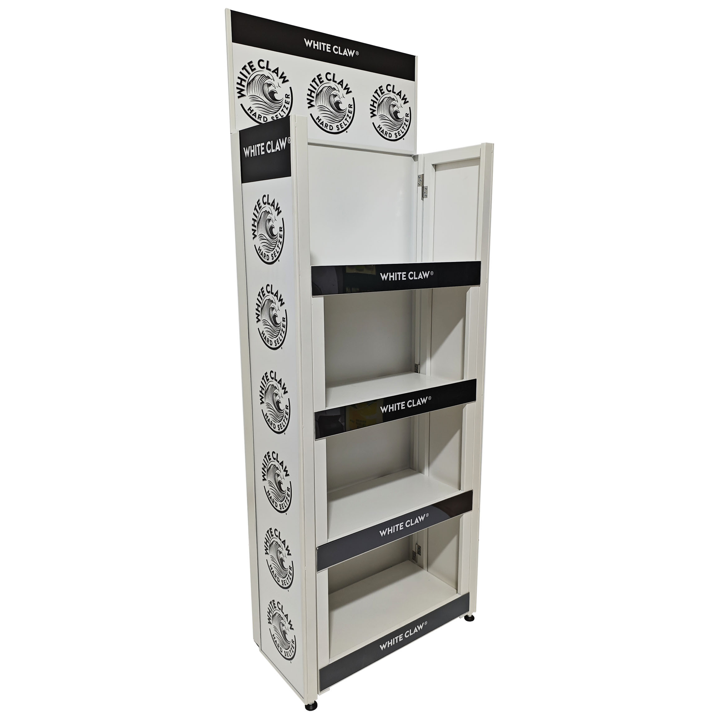 Customized Folding Beverage Racks Metal 4-layer Folding Display Rack Space-saving Structure Display Stands for Market or Retail — view 2