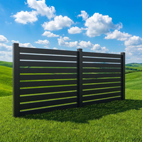Clôture en aluminium décorative anti-rouille avec revêtement en poudre, motif personnalisé, clôture de sécurité pour villa, jardin, cour