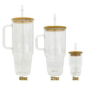 Vasos de chupito mini de doble pared de 3 oz, preperforados para sublimación, con diseño de globo de nieve con purpurina, con tapas y pajitas - Product Image 1