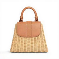 Nouveau Sac à Main en Rotin Tressé Style Vintage 2026 pour Femme avec Poignée Supérieure – Sac Fourre-Tout de Luxe Fait Main pour Femme