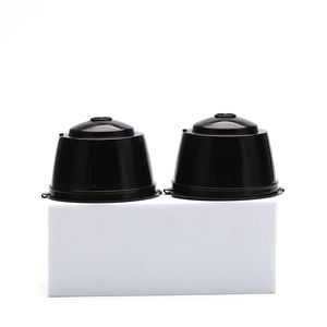 Vente en gros de 2 capsules à café vides réutilisables en PP blanc, certifiées CE, emballées dans une boîte - Product Image 1