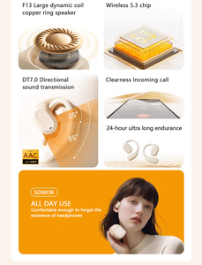 New C21Pro <strong>Bluetooth</strong> <strong>Earbuds</strong> OWS Ear Hanging Air Conduction 5.3 Comfort <strong>Earbuds</strong> Transparent Silicone <strong>Earbuds</strong> - Product Image 3