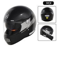 Casque de moto intégral aérodynamique à double visière, lentille en PC anti-rayures, pare-soleil interne, casque de course PP EPS