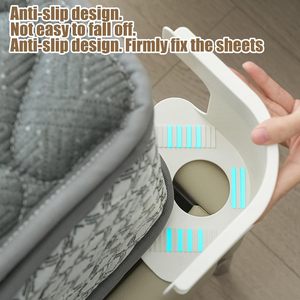 Paquete de 4 sujetadores ajustables para listones de cama de esquina abierta con bloqueo para sábanas, que mantienen las correas en su lugar - Product Image 3