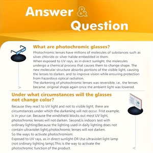 Gafas Planas con Marco Poligonal de Metal, Fotocromáticas, Doble Uso, Protección Solar Diurna y Nocturna, Cambio de Color, Doradas, Unisex - Product Image 5