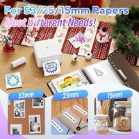 Imprimante thermique de photos miniatures Phomemo M02Pro 300 dpi, imprimante d'autocollants, pas besoin d'encre pour l'impression de photos, notes d'étude, cartes DIY