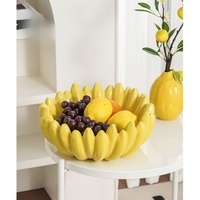 Plateau de bol de fruits en forme de banane en céramique 3D unique personnalisable pour pièce maîtresse, cuisine et décoration intérieure
