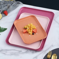Assiette de Service en Paille de Blé Style INS pour Hôtel, Restaurant, Dîner et Dessert, Plateau en Fibre de Blé