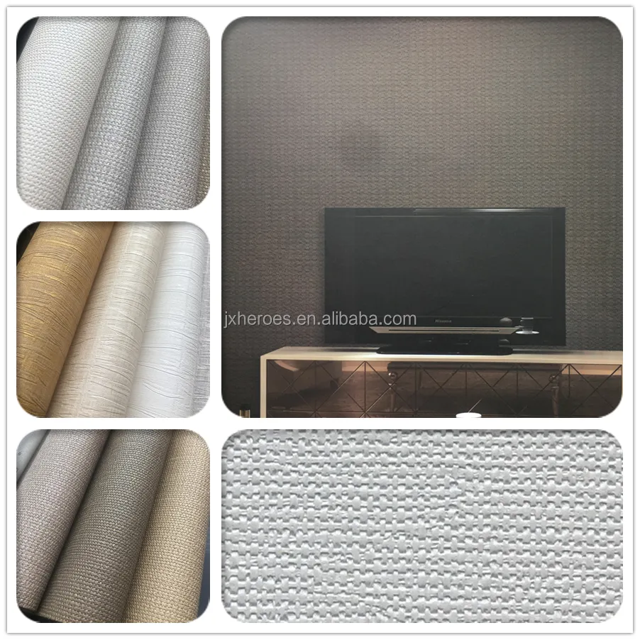 1.37 Meter 21 Ounce Fireproof Fabric Backed Vinyl Wallcovering Hotel Wallpaper
