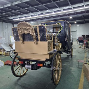 รถม้าไฟฟ้าสีดำคุณภาพสูง รถม้าไฟฟ้าแบบราชวงศ์สำหรับขาย - Product Image 6