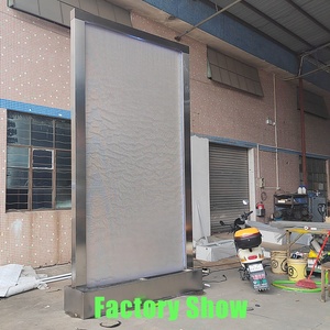 Phong Cách Hiện Đại Trong Nhà Trang Trí Thác Nước Tường Trang Trí Thép Lưới Nước Rèm Nước Tường - Product Image 6