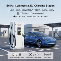 Borne de recharge DC pour véhicules électriques BEIHAI POWER Highway Service Plaza 360kW, double connecteur, IP54, station commerciale extérieure