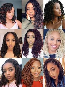 Extensions de cheveux synthétiques Spring Twist 8 et 12 pouces, tresses au crochet bouclées et volumineuses, style Bomb Twist Spring Curl - Product Image 6