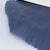 Vente directe usine Tissu tissé 50% chanvre 50% lin biologique lavé uni 124 GSM Poids moyen Respirant Antibactérien pour l'habillement
