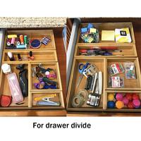 Organisateur de tiroirs empilable en bambou et boîte de rangement de bureau/plateau pour fournitures de bureau, artisanat, couture, petits articles d'usage quotidien, 5 boîtes