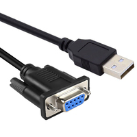Cable Serial USB a DB9 Hembra, Conexión Directa, 9 Pines, RS232, Sin Chip Interno, para Dispositivos Personalizados