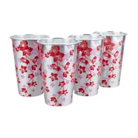 Ensemble de tasses en aluminium de 470 ml à motif de fleurs de cerisier, changeant de couleur, légères, pour café et boissons froides, boîte cadeau pour la maison et le bureau