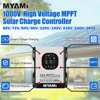 Nouvel Arrivage MYAMi Contrôleur de Charge Solaire MPPT Haute Tension 1000V 60A 60V 72V 96V 192V 384V pour Système Solaire Plomb-acide/Lithium