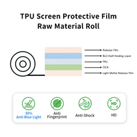 Film de protection d'écran en TPU hydrogel transparent HD anti-lumière bleue ultra-fin à 3 couches, résistant aux rayures et imperméable pour mobile