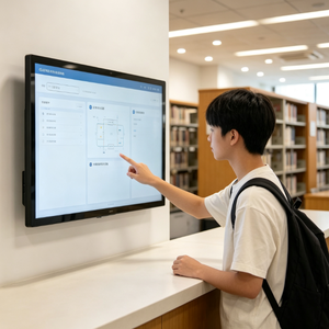 จอภาพหน้าจอสัมผัสแบบ Capacitive สำหรับงานอุตสาหกรรม <span class=keywords><strong>VESA</strong></span> IP65แบบติดผนังอินพุต VGA USB แบบเสียบช่องสัมผัสแผงช้อปปิ้งมอลล์ลิฟท์ - Product Image 1
