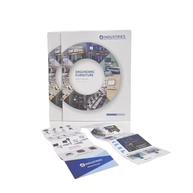 Custom Full Color Printed Art Paper Perfect Binding Ergonomic Furniture Company Product Introduction Catalogue Brochure