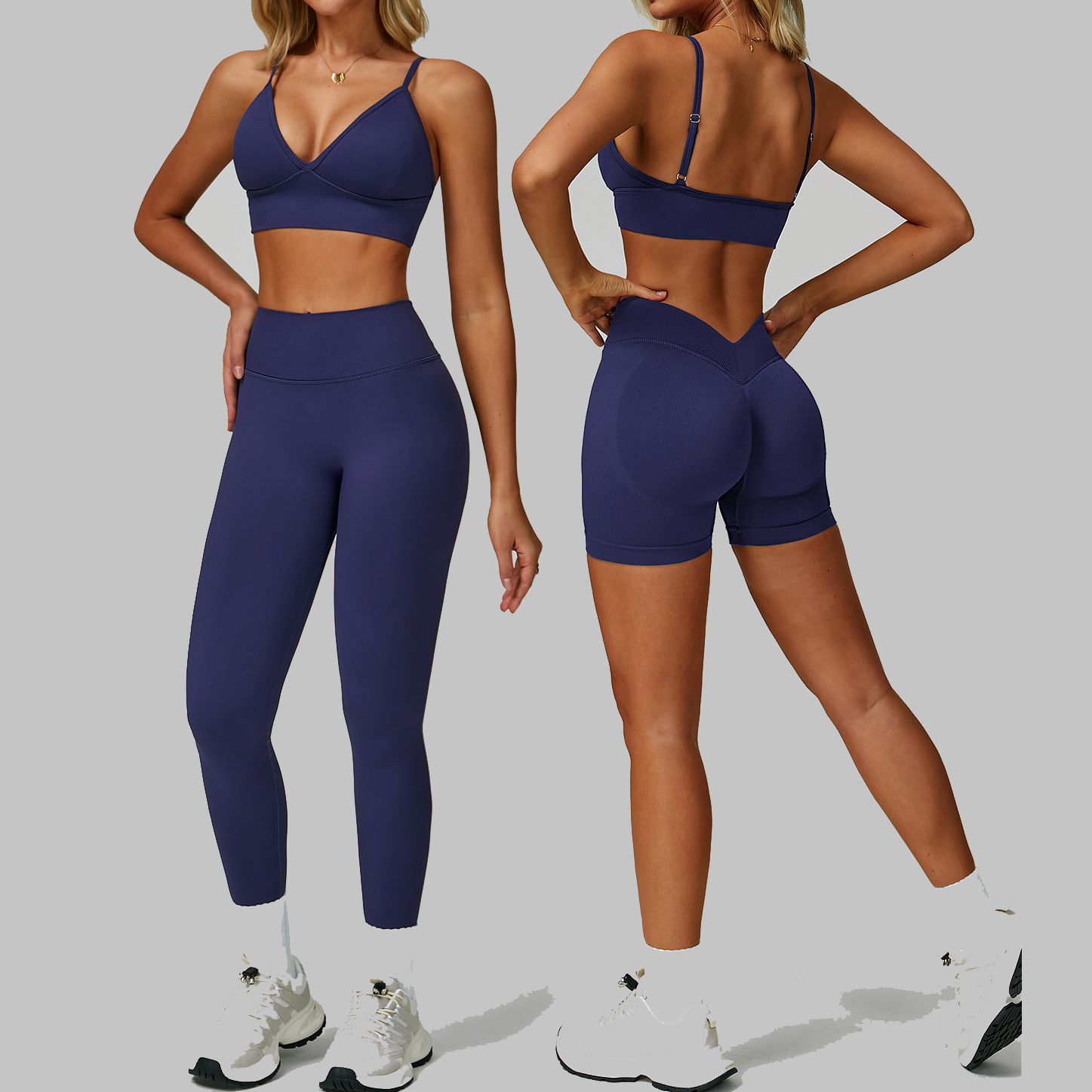 New Exercise Activewear High Quality Gym Set for Woman Workout Legging Set Women Sportwear Two Piece Yoga Workout Clothes Set