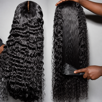 Cheveux humains vierges vietnamiens 100% naturels, lisses, Remy, pour perruque avec dentelle transparente et baby hair