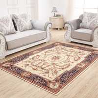 Tapis carré de style italien pour salon et chambre - Tapis en polyester tissé à la machine pour canapé, table basse et chevet