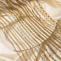 Collier chaîne à maillons épais en acier inoxydable cubain hypoallergénique et étanche, plaqué or 18 carats, accessoires de mode haut de gamme unisexe