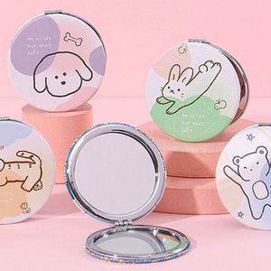 Espejo Plegable Metálico Pequeño al por Mayor, Espejo Redondo de Doble Cara Personalizado con Logotipo, Espejo de Maquillaje Práctico - Product Image 4