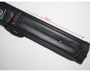 OKHEALING stock prêt 6 TROUS étui pour queue de billard 1/2 BAG PU 4PCS SHAFT + 2PCS BUTT noir avec deux petits sacs d'extension - Product Image 4