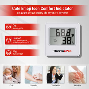 最高のThermoProTP157Wルームデジタル湿度計温度計温度湿度計 - Product Image 3