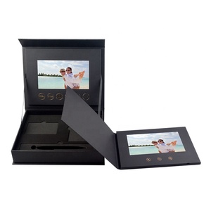 Nhà Máy Giá Tùy Chỉnh Đen 7 Inch Màn Hình LCD Lời Chào Video Hộp Quà Tặng Đồ Trang Sức Hộp Nhẫn Cho Quảng Cáo Kinh Doanh Tiếp Thị - Product Image 3