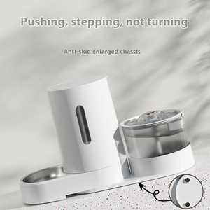 Mangkuk plastik ramah lingkungan anjing listrik cerdas baskom nasi anjing pemisah basah/kering integrasi gandum air pengumpan otomatis - Product Image 5