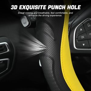 Funda para Volante de Coche MELCO Popular de 3 Radios en Microfibra y Cuero para <span class=keywords><strong>Toyota</strong></span> Corolla 2011-2013 <span class=keywords><strong>RAV4</strong></span> 2011-2012 Auris 04-DZ107 - Product Image 6